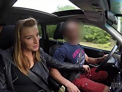 HUNT4K. Hottie has crazy sex for money in the strangers car