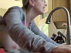 Busty Cheating Wife Banged On Kitchen Counter