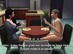 Sims 4: Slutty Wife Fucks BBC While Cuckold Husband Naps