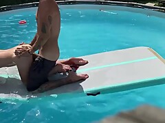 Husband pays pool guy with wife