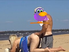 On the beach fucked mature mom in the ass