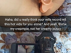 Your creampied wife recording a vid for you! - Milky Mari