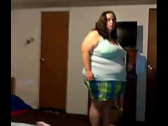Amber crider fat ass shows panties and bikini top