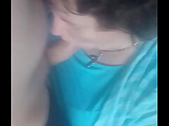 Cheating fat whore wife sucks my cock while her husbands at work