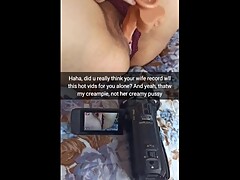 Your wife record this hot home videos with her fuck buddies, not solo!