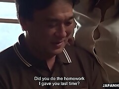 Japanese busty teacher, Mikan Kururugi is fucking a student, uncensored