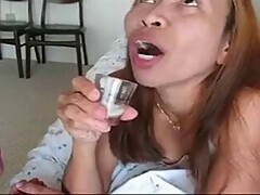 Filipina milf Gina Jones is a cum bucket slut