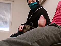 Pervert doctor puts a hidden camera in his waiting room, this muslim slut will be caught red-handed with empty French ball